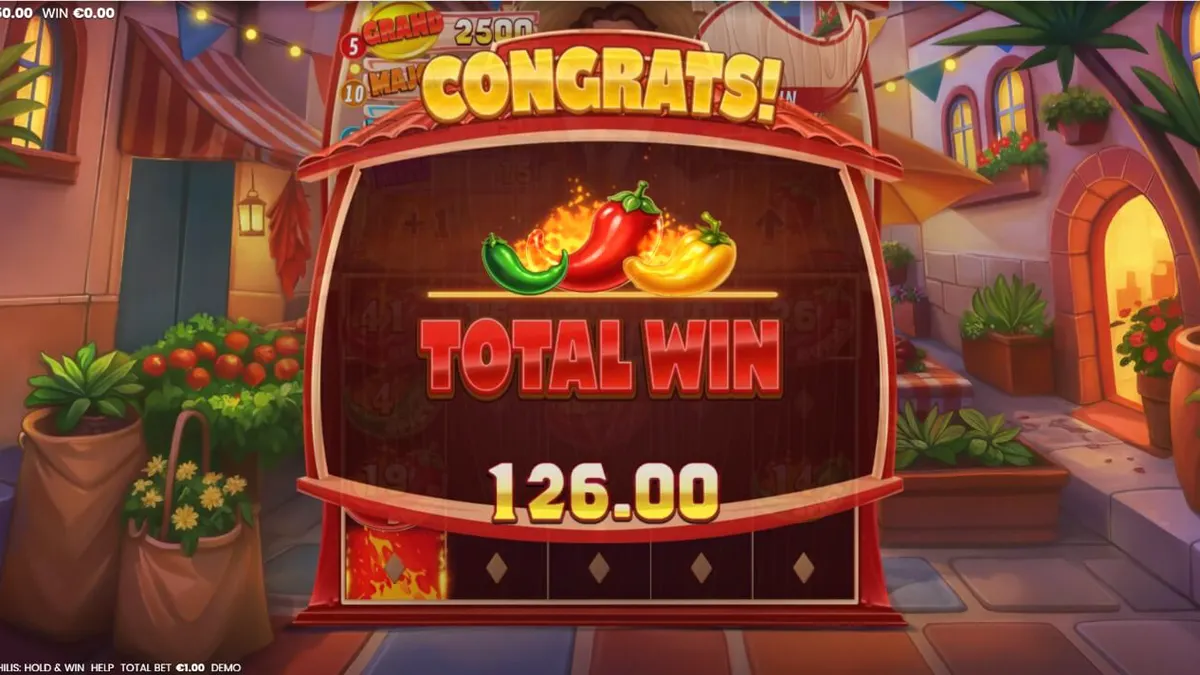 Tampilan visual slot 3 Blazing Chilis dengan tema fiesta Meksiko yang meriah