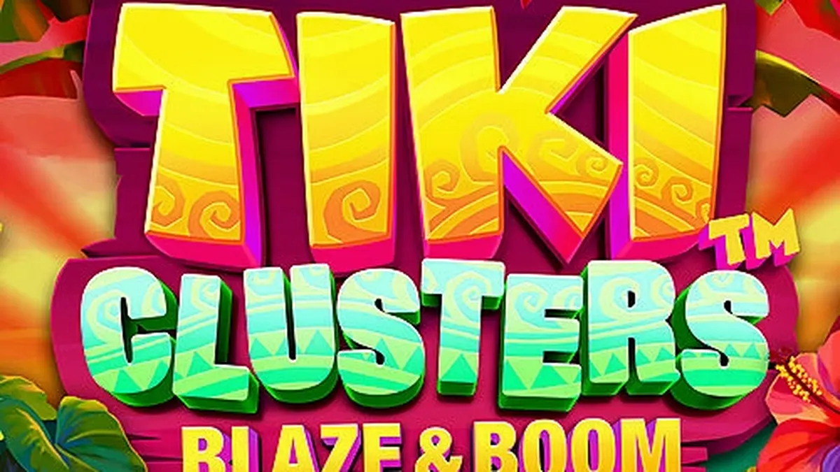 Tampilan visual slot Tiki Clusters Blaze & Boom dengan tema tropis